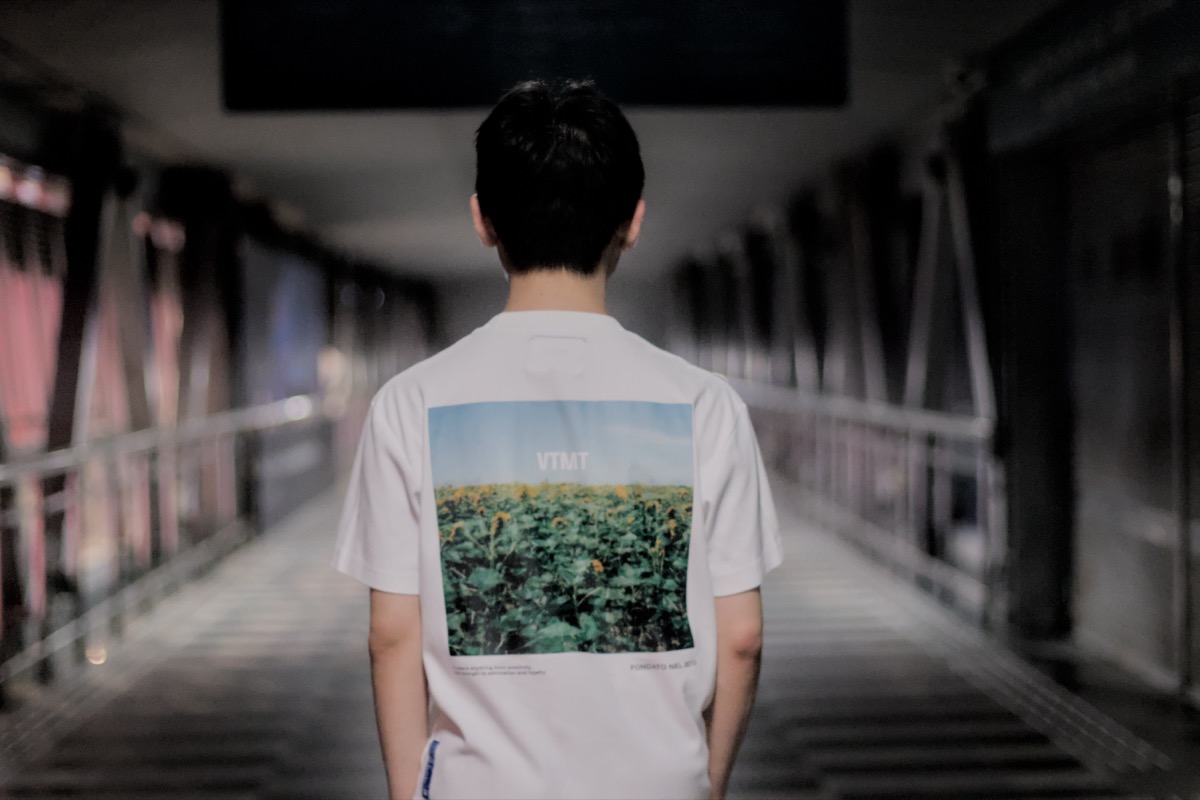 Ryan walking through an elevated pathway