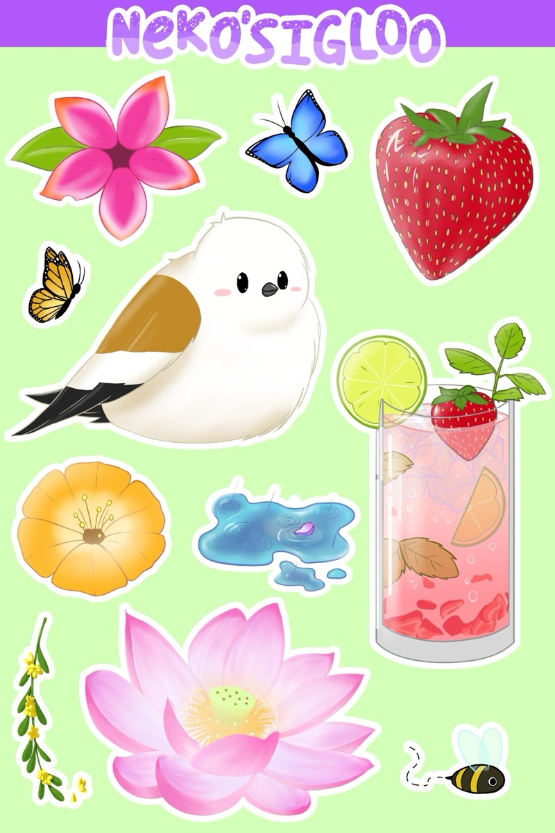 Spring stickers
