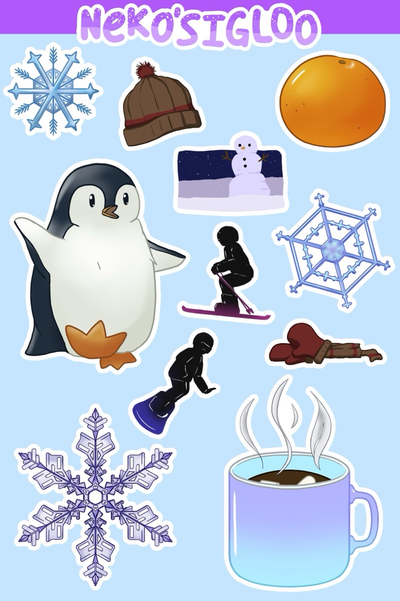 Winter stickers